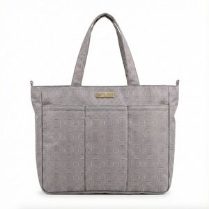 JuJuBe Super Be Diaper Bag Tote Geo Print Black White Geometric Gold Hardware